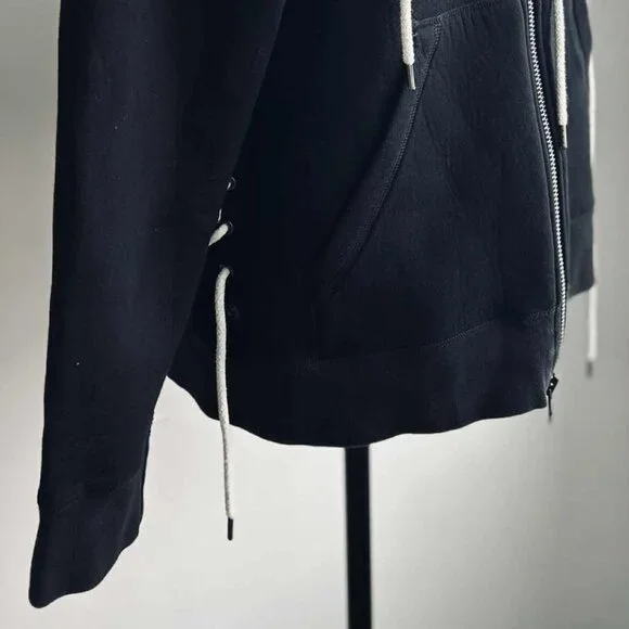 Craig Green Black Bonded Jersey Men's Zip Hoodie w/ Body & Hood Cording – EU M - Picture 9 of 11